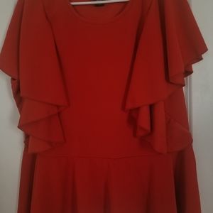 Plus size mecca orange top